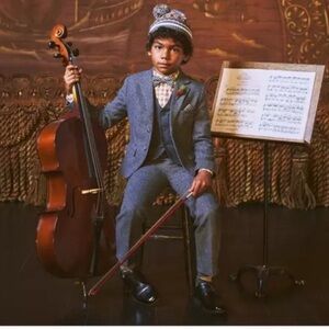 NWT- Janie and Jack Herringbone Suit Set